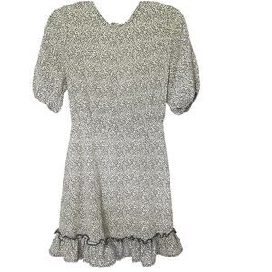 NWT Sienna Sky Dress Women’s Size S White/Black Ruffle Hem